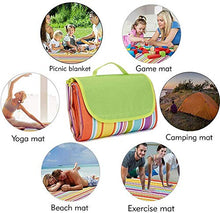 STKASE® Coperta da Picnic Impermeabile, Coperta da Spiaggia Anti Sabbia, Portatile Pieghevole Tappeto con Manico per PIC-nic, Spiaggia, Escursionismo, Campeggio, Parcheggio, Viaggi,145 * 180CM
