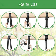 Ailiver - Cinghie di sospensione per amaca con due ganci, cinghia per dondolo 2 x 150 cm, con D-Ring, per amaca e altalena da giardino, altalena da giardino (1,5 m)