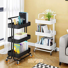 Chunjiao Carrello da Cucina Trolley Rimovibile Rack di stoccaggio in Ferro battuto Trolley Multistrato Forte capacità di Trasporto per Il Bagno Ufficio-Bianco_3 Strati Portabottiglie da Vino/portabi