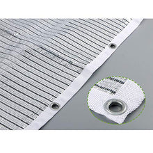 LKLXJ Vela Parasole, Tetto Parasole coprisella Auto, Telo Ombra Riflettente 75%, Rete Solare pergolato Giardino - Compatto (4x6m) con Bordi Bianchi