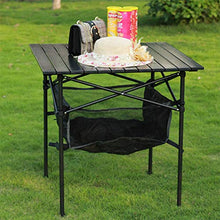 N / B Tavolo, Tavolo in Alluminio, Tavolo Pieghevole da Esterno, Luce, Resistente all'Usura, AntiGraffio, Resistente, con cestello per stoccaggio, Adatto per Giardino all'aperto