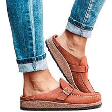 AFANG Donna Scamosciata Slip on Sandali, Piatto Punta Tonda Pantofole Passeggio Senza Schienale Scarpe Casual Comodi Sandali Tinta Unita Moda Pantofole,A,35