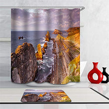 LIYAN Combinazione Bagno. Immagini Chiare E Colori Vivaci Rendono Il Tuo Bagno Pieno di Vita. Accessori da Bagno. Oceano. Scogliera.