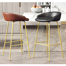 Sgabello Da Bar Vintage Sgabello sedia Poggiapiedi Sedia da pranzo, con Cuoio sedile imbottito for la cucina Bar Caffetteria Patio Bancone Sgabello metallo bianco Leg Max.Carico 400lb Altezza seduta: