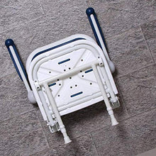 BAIHAO Sedia da Bagno Sgabello da Bagno a Parete con Schienale e bracciolo Sgabello da Bagno Pieghevole Speciale Antiscivolo