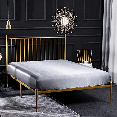Tofern Protezioni Lenzuola Materasso Coprimaterassi con Angoli Estivo Elastica Fresca Biologico Decorazione Camera Alberghi Raso Liscio Elegante Morbido