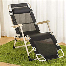 Generic Brands Sedia reclinabile/Pieghevole Sedia Portatile Multifunzionale Moderna in Alluminio dal Design Casual Nero