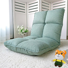 Divano pigro poltrona singola tatami divano letto balcone camera da letto piccolo divano letto singolo poltroncina multifunzione sul letto pieghevole morbida e confortevole ( Color : Cyan )