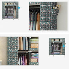 LyMei Armadio di stoccaggio Armadio in Acciaio Inox Armadio di Oxford Armadio di stoccaggio dell'organizzatore, Armadio Portatile Armadio di stoccaggio assemblato,B_150*45 * 170CM