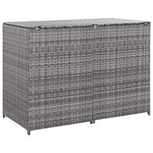 OUSEE Copribidone Rifiuti Doppio in Polyrattan Antracite 148x77x111cm