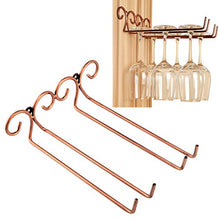 Wolfbush Appendi calici, 2 Righe Acciaio Inossidabile Parte Stand Vino Bicchiere Vetro Gruccia Rack Coppa Vetro Titolare Scaffale portabicchieri - Bronzo