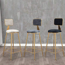 DFREW 65 / 75Cm Sgabelli da Bar per Pub/Bar | Cucina Pranzo Sedie con Flanella Seduta e Schienale | Cafe Contatore Imbottito Sgabello Alto (Brown),65 cm,65 cm