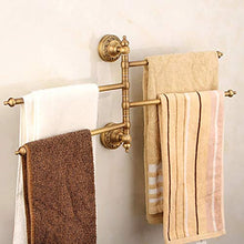 MGWA Retro cremagliera del Bagno dell'hotel/Bagno/mensola/portasciugamani per Il Bagno Perforati elettrici di Rame rotatorio a Quattro Barre