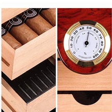 FGDSA Umidificatori,Cigar Mellow Cedar Wood Scatola per Sigari Idratante A Quattro Strati di Grande capacità per Club di Home Office (Colore: Marrone, Dimensioni: 24 * 22 * 24 Cm)