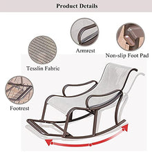 AAGYJ Chaise Longue di Lusso, Sedia a Dondolo Zero Gravity con tavolino da caffè, sedie da Giardino Relax e Sdraio, Sedia reclinabile per Esterni, Patio, Cortile, terrazza, Portico