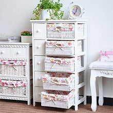Kuingbhn Cassettiera Cassetti in Legno Cestino in Rattan Camera da Letto Soggiorno Mobili for la casa Deposito Cassettiera Comodino Bianco per mobili da Soggiorno Camera da Letto