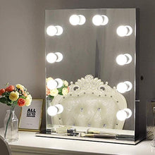 HFFFHA Specchio Hollywood Grande con luci Specchio da toeletta con Funzione dimmer Specchio da Trucco Illuminato con LED sostituibile