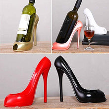CLQ Resin High Heel Shoe Sculpture, Wine Bottle Holder, Elegant Heel Shoe Shape Wine Rack Bottle Display Stand for Home Bar Hotel Party