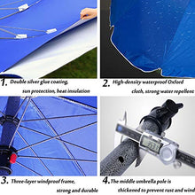 Ombrellone da Cortile, Ombrellone Parasole,ombrellone Protezione UV, Ombrello Antivento, Ombrellone Antipioggia da Esterno,ombrellone da Pesca, Colla Argento A Doppio Strato + Panno Oxford, Senza Ba
