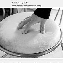 POETRY Sgabello per Trucco Schienale in Tessuto Comò in Ferro Semplice Sedia per la casa Sgabello per Manicure Sedia per comò Sgabello per Il Tempo Libero per la casa Sgabelli (Colore: Bianco Dimen
