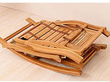 Sedia Lounge Sedia Regolabile Chaise Reclinabile Bamboo Sedia a Dondolo Pieghevole Pieghevole Sedia a Sdraio Portatile per Giardino Prato a Sdraio Backyard