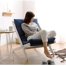 Chengzuoqing-Home Divano Pigro Poltrona da Salotto Pieghevole Pieghevole con braccioli per Balcone Interno ed Esterno (Colore : Blu, Dimensione : 65 * 89 * 78cm)