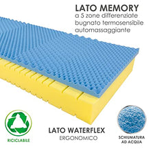 Goldflex Materasso Bivalente MATRIMONIALE 140x200 2 Strati Zone Differenziate Ergonomico Memory Gaia + Schiumato Ecologico Sfoderabile GARANZIA 5 Anni Made In Italy Dispositivo Medico Detrabile