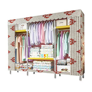 Foldable Closets Armadio Ripostiglio Armadio Scaffali Portatili per Armadio, Tessuto per ombreggiatura Domestica 170 * 45 * 170 cm, Veloce, Facile da Montare, Super Resistente