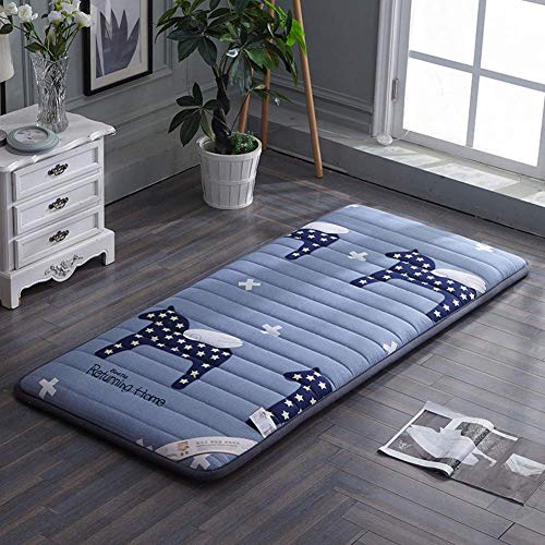 Z&HA Piano Materasso Futon, Full Doppia Queen Size Mattress Pad Topper Antiscivolo Roll Up Traspirante Tradizionale Giapponese Tatami-Camel-Twin,A,180 x 200 cm