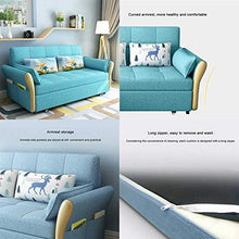 RJMOLU Tessuto Reversibile Loveseat e Divano Letto Divano Letto, Divano sezionale Convertibile Divano per Piccolo Spazio, Lago Blu,Sponge Filling,2.06m