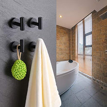 Umi. di Amazon Appendi Accappatoio Bagno Set Da 4 Ganci Asciugamani Accappatoi Bagno Cucina Montaggio Parete Senza Fori Acciaio Inossidabile 304 Nero Opaco, A2164DG-BK-P4