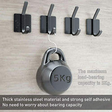 Gancio autoadesivo in acciaio inox 304, autoadesivo, senza foratura, impermeabile, gancio appendiabiti, per camera da letto, bagno, cucina, ufficio (gancio a U in acciaio inox)