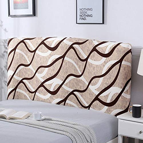 Copri/Copertura Testata Letto Matrimoniale Elastica Fodera,Protezione Copritesta Cover Elastico All-inclusive Coperchio Soft Cotone Copertina,Color2-170~190CM