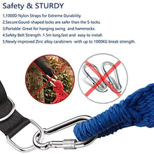 Ailiver - Cinghie di sospensione per amaca con due ganci, cinghia per dondolo 2 x 150 cm, con D-Ring, per amaca e altalena da giardino, altalena da giardino (1,5 m)