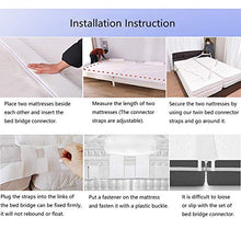 VIVILINEN Kit Bridge Bed Letto Matrimoniale Bridge Bridge Connettore Cinghia per Camera da Letto 2M Doppia Fascia di Fissaggio Spugna Larghezza 30cm, Versione Aggiornata
