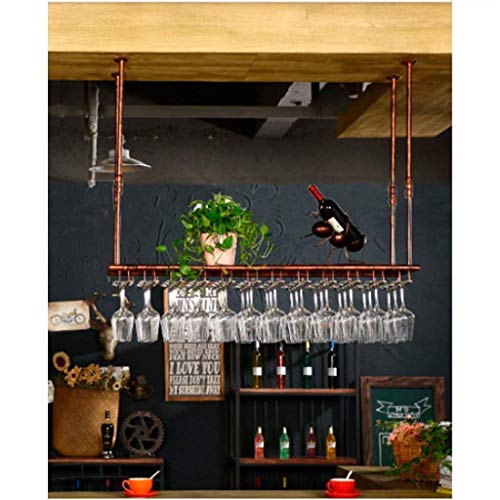 LXD Wine Rack, cremagliera di vetro di vino/a soffitto attaccatura del supporto di bottiglia del vino supporto del metallo ferro vetro vino Holder alta Cup/Altezza regolabile Rack Wine Glass,80 *