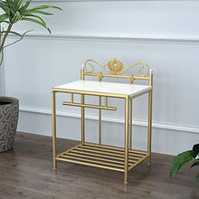 Xinxinchaoshi Comodino Europeo Ferro battuto Comodino personalità Semplice Comodino Camera da Letto Piccola scrivania Governo di immagazzinaggio Creativa Locker Tavolino da Divano (Color : Gold)