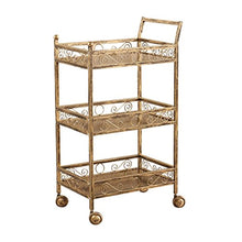 YIN YIN Carrello per Ripiani Carrello - Carrello per Attrezzi Carrello per Attrezzi Carrello per carrelli Domestici Carrello a Tre Livelli Carrello a rulli (Color : A, Size : 46.5 * 30.5 * 83cm)