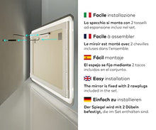 FORAM Personalizza Controluce specchio per bagno con luce LED - 50x60cm - su Misura - moderno specchi con illuminazione, retroilluminato L59