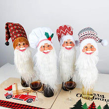 UPKOCH Copri Bottiglie di Vino Natalizie Topper Copri Champagne Decorativo Babbo Natale per Decorazioni Natalizie
