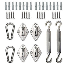 Kit di Fissaggio e Installazione, 40 Pezzi Heavy Duty Tenda Parasole Super Sun Shade Vela Hardware Kit l'Installazione per Sicura diTende a Vela Quadrate Rettangolari e Triangolari