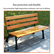 Panche da giardino con patio esterno, Panchina dello schienale per servizio pesante con struttura in ghisa e legno massello anticorrosivo, Mobili per il tempo libero per cortile portico patio