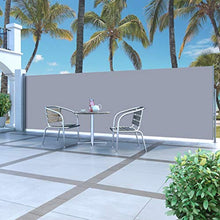 Tidyard Tenda da Sole Laterale Retrattile per Balcone,Protegge Inoltre dal Vento e dal Sole,UV30+,160 x 500 cm Grigia