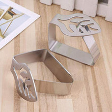 EVENN - Set di 4 morsetti per tovaglia in acciaio inox, per matrimoni, feste, picnic, colore: Argento