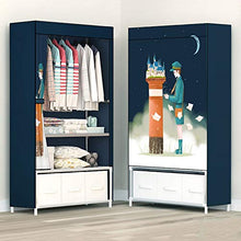 JJZXT Moda Pittura Partable Armadio Rinforzato in Acciaio Inox Holder Stand Moderno e Minimalista Camera da Letto Arredamento Abbigliamento Closet