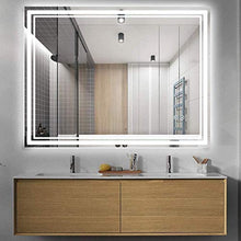 HFFFHA Specchi da Bagno 600 x 800 mm retroilluminato a LED retroilluminato Senza Cornice Specchio da Bagno Luce Specchio per Il Trucco Sensore di Controllo tattile