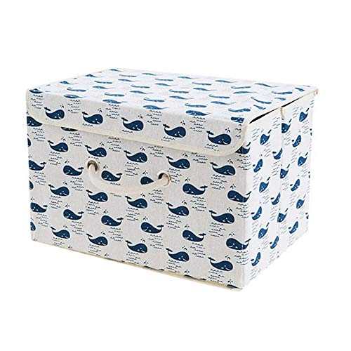 WESDOO Storage Container Organizer Box Baule portagiochi Bambini scatole per cubetti di stoccaggio Scatole per Giocattoli scatole per Bambini Whale,L