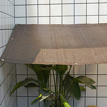 FANGJIE Vela Parasole Rettangolare 95x300cm Permeabile Frangivista Balcone Leggermente Trasparente per Giardini e steccati Recinzione, Marrone