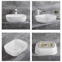 Lavandino, Ceramica, Quadrato Bianco di Alta Qualità Sopra Il Contro Lavabo del Bagno (20 * 16 * 6 Pollici)