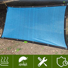 WXQIANG - Tenda parasole in poliestere, con foro in metallo, isolamento termico, anti-UV, protezione solare, isolamento termico, colore: blu, dimensioni: 2 x 5 m